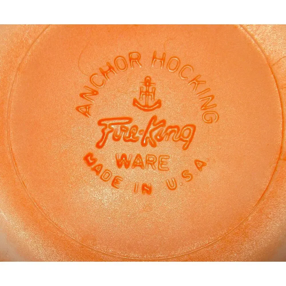 Fire-King Orange Ombre Cinderella Mixing Bowl 1.5 quarts Mid-Century Kitchen